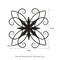 Set of 2 20"L Traditional Clematis Pattern Iron Scroll Outdoor Wall Decor